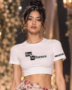 Bad Influence Fitted Crop Top – MERXZ