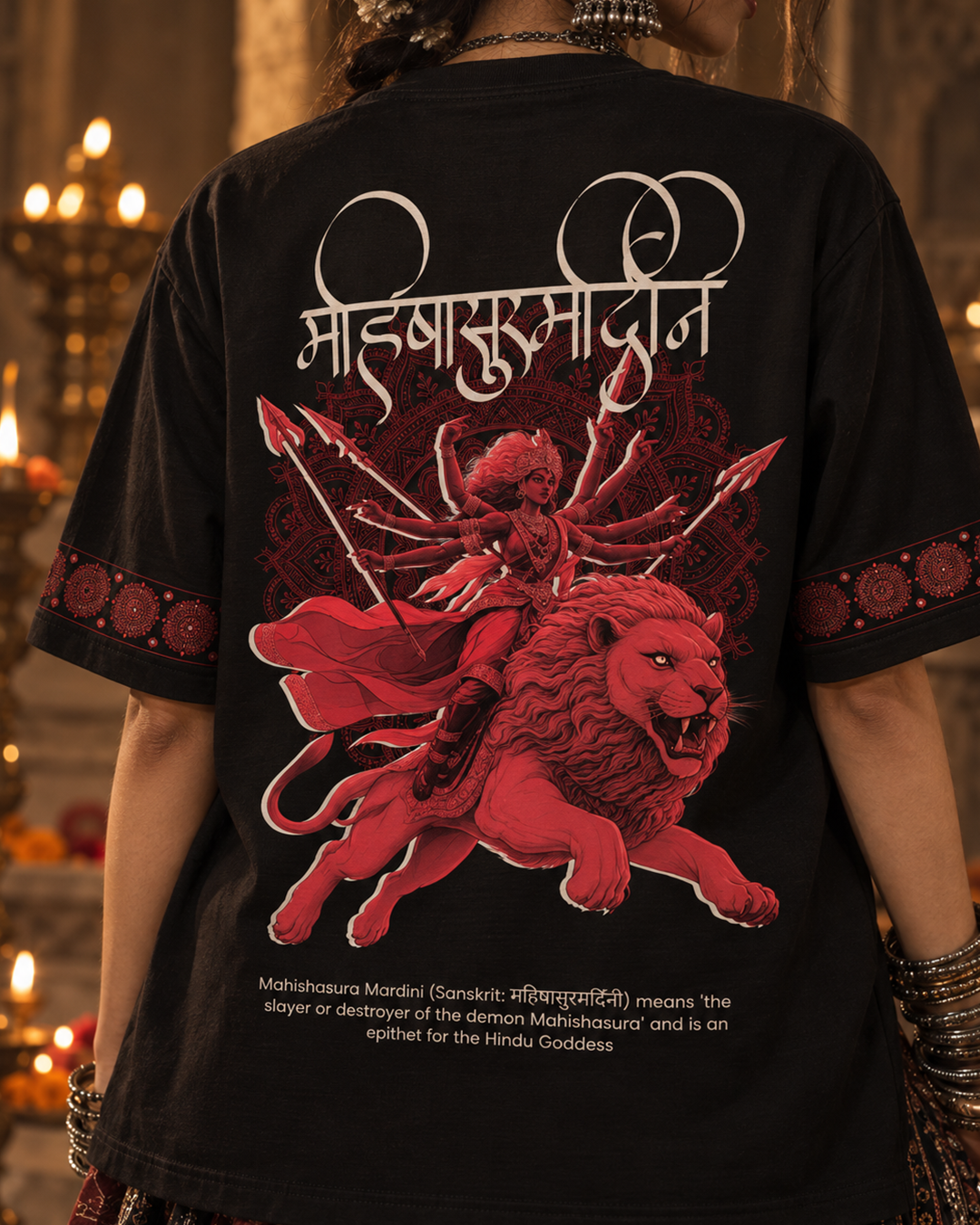 Mahishasura Mardini Oversized T-Shirt – MERXZ