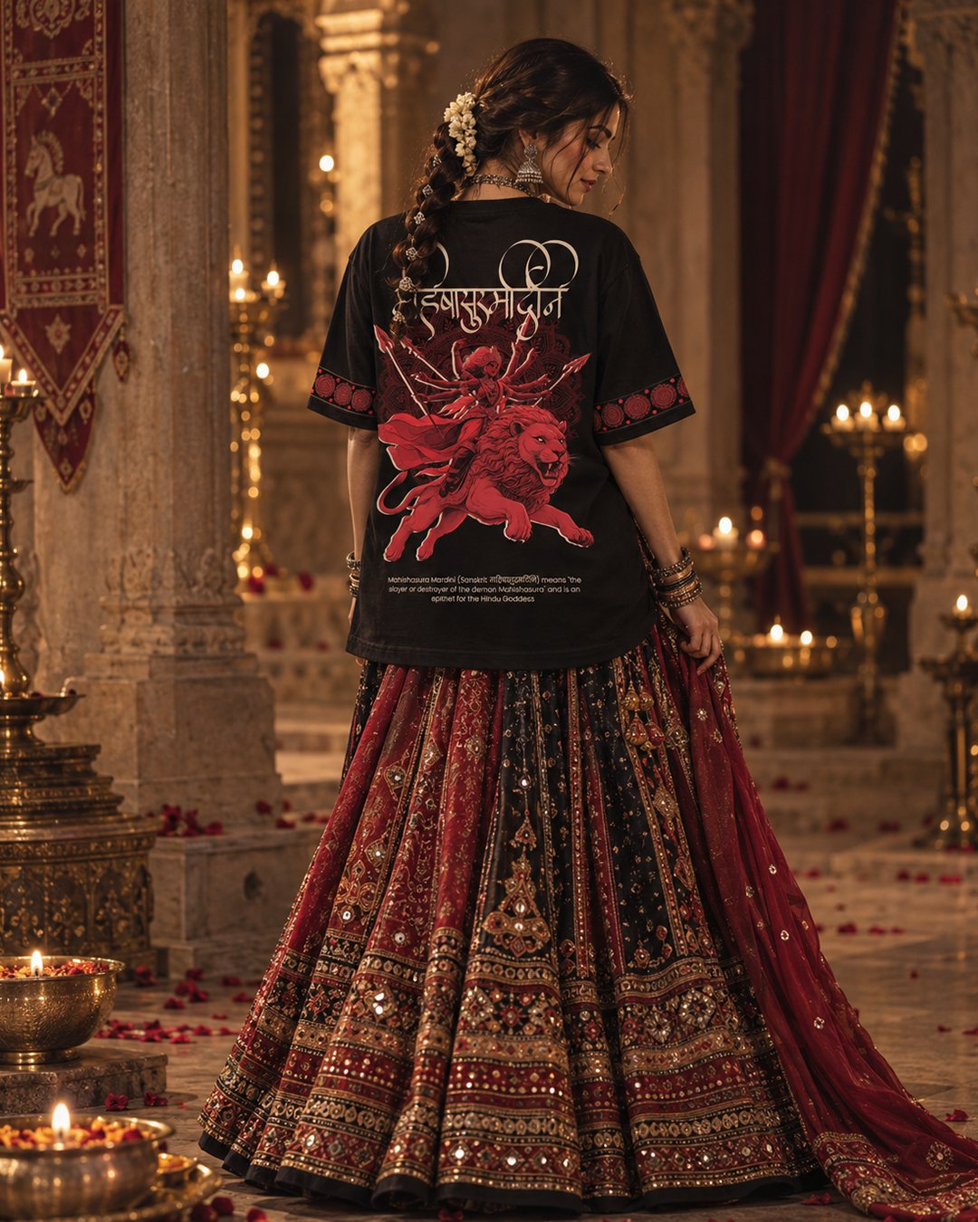 Mahishasura Mardini Oversized T-Shirt – MERXZ